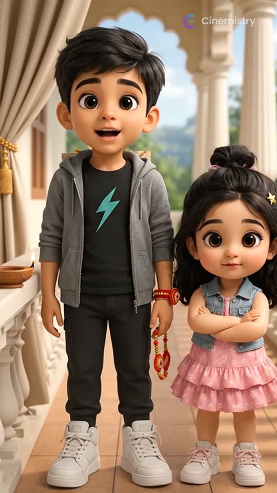 Ved and Kuhu, the Cinemistry Raksha Bandhan characters